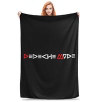Depeche Cool Mode Heavy Metal Rock Band Blankets Portable Fleece Throw Blanket for Couch Bedding Office Throws Bedspread Quilt Size: 75*100cm, Weight: 230 GSM