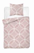 Cotton bedding 140x200 geometric mosaic pink