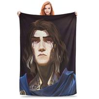 Flannel Throw Blanket Viktor Arcane Viktor Warm Plush Blankets Soft Bedding for Bed Living room Home Picnic Sofa Size: 75*100cm, Weight: 230 GSM