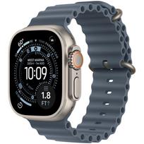 Apple Watch Ultra 3 Gps + Cellular 49Mm Natural Titanium Case With Anchor Blue Ocean Band,Model A3281 49 mm