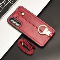 For Sansung Galaxy A36 5G SM-A366E 2024 Ring Phone Case Case All Inclusive Multifunctional Non-Slip Phone Case with Lanyard For Galaxy A36 5G&Case & Strap