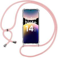 Case for Xiaomi Redmi Note 14 Pro 5G (not for 4G), Protection with Pink Cord - EFConnection®