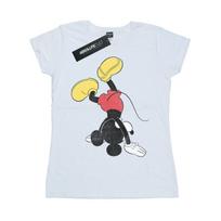 Disney Womens/Ladies Mickey Mouse Upside Down Cotton T-Shirt XXL balta