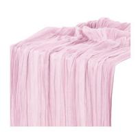 Yousheng Table Flag Solid Color Pleated Design Bohemia Style Wedding Table Runner Special Events Wedding Decoration gray