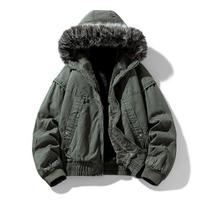 Winter Men Flecce Coat Hip-hop Casual Parka Coat  Men Women Streetwear Male Cotton Coat Thick Plus Velvet Jacket S