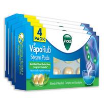 Vicks VapoRub SteamPods 10 Capsules X Pack Of 4 For Steam Inhalation Quick Relief Blocked Nose Sinus Cough Headache