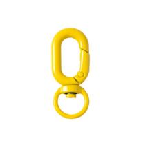5pcs Colorful Metal Lobster Claw Clasps Swivel Lanyards Trigger Strap with Key Ring DIY Accessories for Bag Key Chains Connector tamsiai geltona spalva