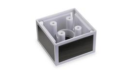 Koja H-024 054, kvadratinė, reguliuojamo aukščio, skroblo medienos, reljefinė, 4 vnt.
