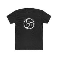 Triskelion BDSM Symbol Men's Cotton Crew Tee Gay Leather 4XL