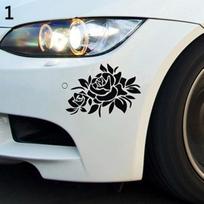 Removable Rose Pattern Car Bonnet Body Window Sticker Anti Scratches Decal juoda