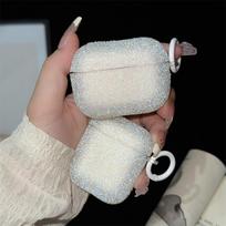 For Airpods Pro 3/Pro 2/Pro/4/3/2 Glitter Rhinestone Case Bling Matte Protective Funda Airpods Bluetooth Earphone Bag for airpods 2 balta