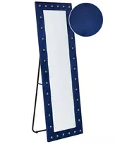 Pastatomas veidrodis ANSOUIS 150 cm veliūrinis tamsiai mėlynas