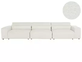 Modulinė 3 vietų sofa HELLNAR, kreminė balta spalva, Boucle audinys