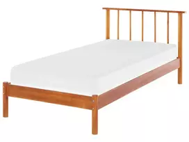 Viengulė lovos rėmas BARRET 90 x 200 cm, ruda, pušies mediena