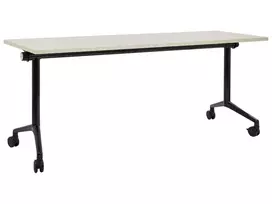 Sulankstomas rašomasis stalas CAVI, šviesiai rudas, 180 cm x 60 cm, su ratukais