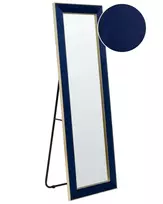 Pastatomas veidrodis LAUTREC 150 cm veliūrinis tamsiai mėlynas