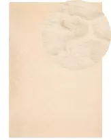 Dirbtinio kailio kilimas GHARO smėlio spalvos 160 x 230 cm
