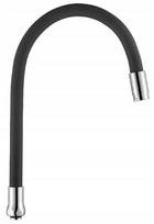 Lankstus virtuvės maišytuvo snapelis su silikonu, juodas, 3/4", 510 mm, 360 mm