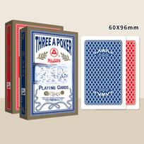 AAA Guandan Playing Cards, AAA Game Entertainment Cards, Blue Core Paper Cloth Pattern Wide Cards, 2208 Blue, 10 Decks
