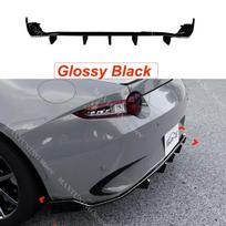 Maxton Style Bumper Splitter For Mazda MX-5 Miata ND RF Roadster 2015-2025 Rear Diffuser Lip Spoiler Modification Car Body Kit Shiny Black
