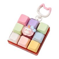 DIY Keyboard Finger Keyboard Cap Keycap Pinch Toy New Fidget Keychain  Relief Stress A