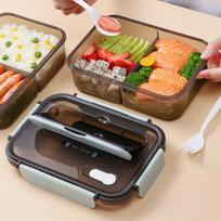 PP Insulated Lunch Box 2 Compartment Bento Lunch Box Portable Leakproof Lunch Box  For Camping