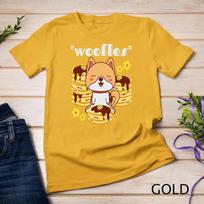 Woofles Waffle Kawaii Shiba Inu Puppy Pun For Dog Lovers Unisex T-shirt 3 3XL