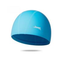 Jeep Fabric Swimming Cap, Large Size, Hair-Friendly, Glacier Blue mėlyna