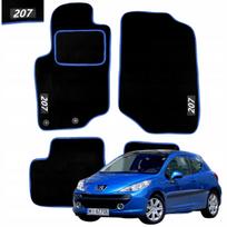 Velveliniai kilimėliai Peugeot 207 2006-2012 automobilio šluostės siuvinėjimas n