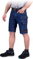 Krótkie spodnie ochronne jeansowe - cordura® & stretch - elementy odblaskowe rozmiar 3xl
