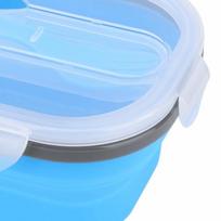 Capacity Collapsible Food Container Microwave Safe Bento Lunch Box  Lunch On The Go mėlyna
