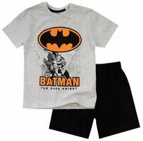 Piżama piżamka chłopięca krótki rękaw szorty batman szara 134 r315t