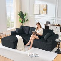 L formos sofa, laidinė medžiaga, 235x128 cm, 2 dėžės