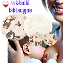 Wkładki laktacyjne pul bambus misie zielone wkładki laktacyjne nappime