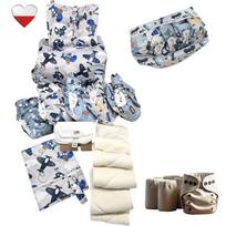 Zestaw pieluch wielorazowych samoloty bambus pieluchy nappime