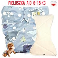 Pieluszka wielorazowa aio kieszonka bambus dino  nappime