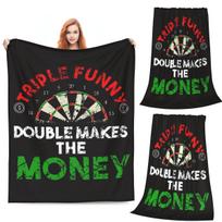 Darts Player Bullseye Dart Board Arrow Aim Blankets Soft Warm Flannel Throw Blanket Bedding for Bed Living room Travel Home Sofa Size: 75*100cm, Weight: 230 GSM
