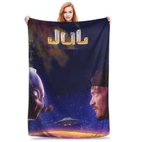 Flannel Throw Blanket JuL C'est Pas Des Lols French Rapper Warm Plush Blankets Soft Bedding for Bed Living room Home Travel Sofa Size: 75*100cm, Weight: 230 GSM