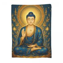 Buddha Yoga Blanket Fleece Sofa Throw Blanket Breathable Throw Blankets for Couch Bedding Outdoor Throws Bedspread Quilt Size: 75*100cm, Weight: 230 GSM