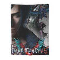 D-Devil May Cry DMC Game Gamer Blankets Soft Warm Flannel Throw Blanket Cover for Bed Living room Picnic Travel Home Couch Size: 75*100cm, Weight: 230 GSM