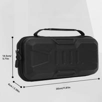 Apsauginis dėklas kelioninis krepšys Nintendo Switch 2 10 vietų žaidimams juodas — konsolės dėklas, nintendo switch priedai, kietas eva dėklas, žaidimų dėtuvė, priedų krepšys, kietas dėklas, kelioninis dėklas