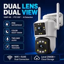 AIOOK CCTV Wi-Fi kamera 4K 8Mp 10x priartinimas Pan Pakreiptas lauko stebėjimas IP sauga Dviejų krypčių skambučiai Spalvotas naktinis matymas Ai Mobile Tracking Camera