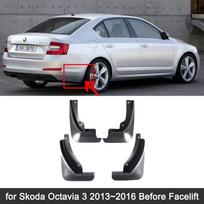 Automobilio purvasargių komplektas Skoda Octavia 3 A7 2013-2018 sedanui. Purvasargiai, apsaugos nuo purvo, purvasargiai. 2014 2015 2016