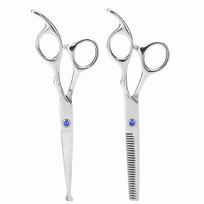 Professional Hair Cutting Thining Scissors Set Family Barber Hairdressing Shear Red Screw