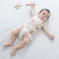 Vasarinis kūdikio pilvo diržas - Lengva medvilninė apsauga naujagimiams (Unisex) Peach Half Back/Trousers 90