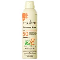 Moha Sunscreen Spray SPF 50 PA++++ 170g Pack of 1 | Lightweight, Non-Sticky, Water & Sweat Resistant, Broad Spectrum UVA/UVB Protection
