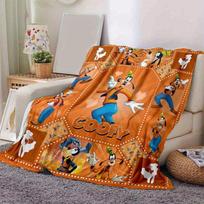 Goofy pledas Itin minkštas, šiltas, jaukus užtiesalas svetainei, sofai, keturiems sezonams Kelioninis aksesuaras Mielas animacinių filmukų personažas Namų dekoracija 80x120cm