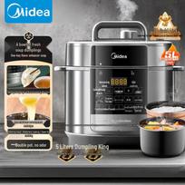 Midea 5L Smart Electric Pressure Cooker with Dual Pots black