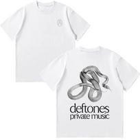 Deftones Private Music Marškinėliai Roko Muzikos Grupės Marškinėliai Vasariniai Metaliniai Su Apvalia Kaklo Iškirpte Kvėpuojantys Trumpomis Rankovėmis Unisex Madingi Marškinėliai Medvilniniai 4XL
