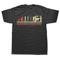 CNC Machinist Retro Vintage Evolution T Shirts Summer Classic Graphic Cotton Streetwear Short Sleeve Birthday Gifts T-shirt M... S įvairiaspalvis